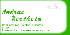andras wertheim business card